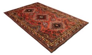 Tappeto Shiraz Geometrico Rosso Mattone Nero 160x250 Cm