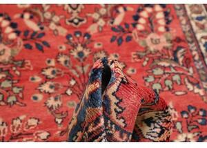 Tappeto Hamadan Stilizzato Rosso Mattone Blu Scuro Corsia 110x418 Cm