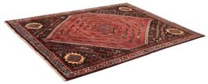 Tappeto Shiraz Stilizzato Rosso Scuro Nero 177x240 Cm