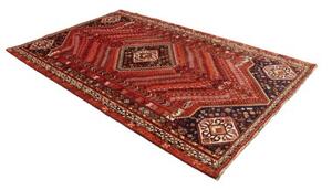 Tappeto Shiraz Stilizzato Rosso Blu Scuro 180x295 Cm