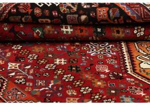 Tappeto Shiraz Stilizzato Rosso Nero 185x280 Cm