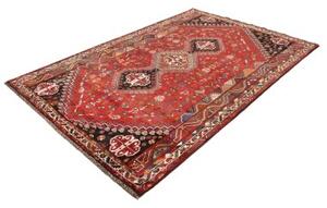 Tappeto Shiraz Stilizzato Rosso Mattone Blu Scuro 172x260 Cm