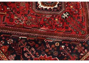 Tappeto Shiraz Stilizzato Rosso Mattone Blu Scuro 168x273 Cm