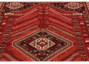 Tappeto Shiraz Stilizzato Rosso Blu Scuro 180x295 Cm