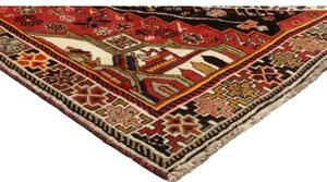 Tappeto Shiraz Stilizzato Rosso Nero 180x260 Cm