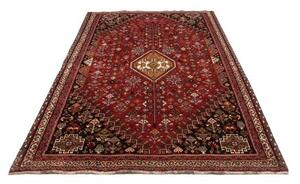 Tappeto Shiraz Stilizzato Rosso Nero 185x280 Cm