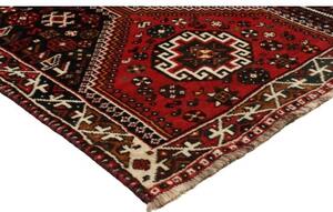 Tappeto Shiraz Geometrico Rosso Nero 175x267 Cm