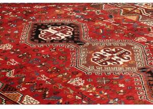 Tappeto Shiraz Stilizzato Rosso Mattone Blu Scuro 172x260 Cm