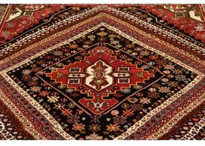Tappeto Shiraz Stilizzato Rosso Nero 180x260 Cm