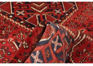 Tappeto Shiraz Fine Stilizzato Rosso Ruggine Blu Scuro 155x259 Cm