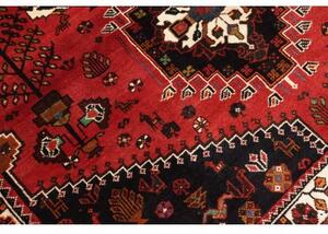 Tappeto Shiraz Stilizzato Rosso Mattone Blu Scuro 173x259 Cm