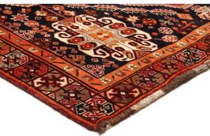 Tappeto Shiraz Fine Stilizzato Rosso Blu Scuro 158x263 Cm