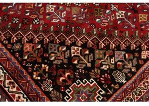 Tappeto Shiraz Stilizzato Rosso Nero 185x280 Cm
