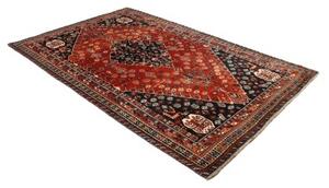 Tappeto Shiraz Stilizzato Rosso Mattone Blu Scuro 170x272 Cm