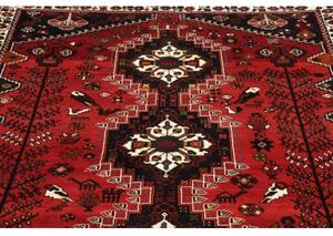 Tappeto Shiraz Stilizzato Rosso Mattone Blu Scuro 173x259 Cm