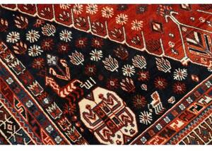Tappeto Shiraz Stilizzato Rosso Mattone Blu Scuro 170x272 Cm