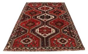 Tappeto Shiraz Geometrico Rosso Nero 175x267 Cm