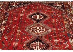 Tappeto Shiraz Stilizzato Rosso Mattone Blu Scuro 172x260 Cm