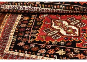 Tappeto Shiraz Stilizzato Rosso Nero 180x260 Cm