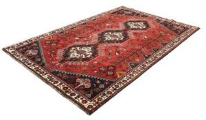 Tappeto Shiraz Stilizzato Rosso Mattone Blu Scuro 173x259 Cm