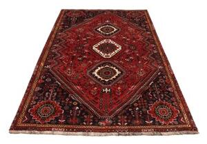 Tappeto Shiraz Stilizzato Rosso Mattone Blu Scuro 168x273 Cm