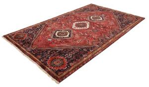 Tappeto Shiraz Stilizzato Rosso Mattone Blu Scuro 168x273 Cm