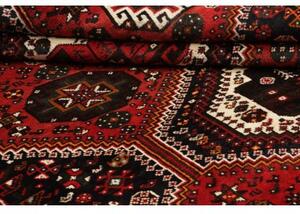 Tappeto Shiraz Geometrico Rosso Nero 175x267 Cm