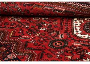 Tappeto Shiraz Stilizzato Rosso Mattone Blu Scuro 168x273 Cm