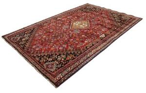 Tappeto Shiraz Stilizzato Rosso Nero 185x280 Cm