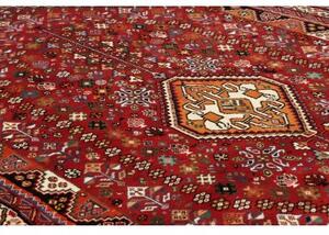 Tappeto Shiraz Stilizzato Rosso Nero 185x280 Cm