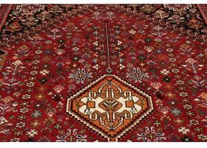 Tappeto Shiraz Stilizzato Rosso Nero 185x280 Cm