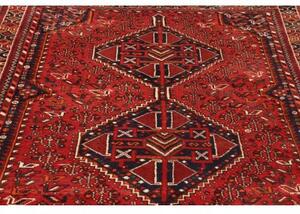 Tappeto Shiraz Fine Stilizzato Rosso Ruggine Blu Scuro 155x259 Cm