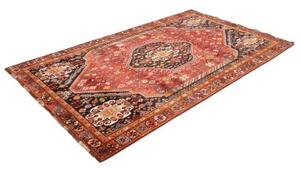 Tappeto Shiraz Fine Stilizzato Rosso Blu Scuro 158x263 Cm