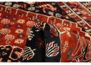 Tappeto Shiraz Stilizzato Rosso Mattone Blu Scuro 170x272 Cm