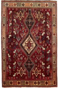 Tappeto Shiraz Fine Stilizzato Rosso Avorio 160x240 Cm