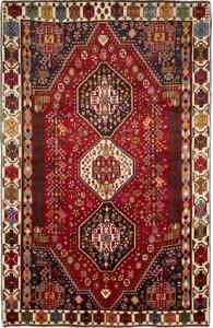 Tappeto Shiraz Stilizzato Rosso Blu Scuro 188x290 Cm