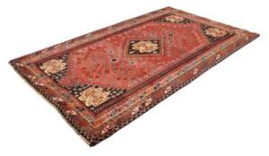 Tappeto Shiraz Fine Stilizzato Rosso Ruggine Nero Carbone 160x260 Cm