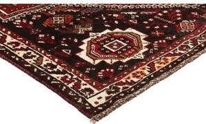 Tappeto Shiraz Stilizzato Rosso Scuro Marrone 167x261 Cm