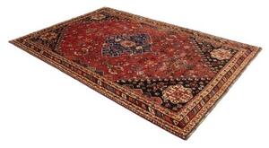 Tappeto Shiraz Fine Stilizzato Rosso Blu Scuro 178x270 Cm