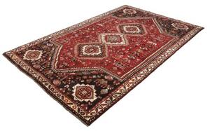 Tappeto Shiraz Stilizzato Rosso Scuro Marrone 167x261 Cm