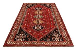 Tappeto Shiraz Stilizzato Rosso Blu Scuro 178x270 Cm