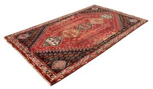 Tappeto Shiraz Stilizzato Rosso Scuro Nero 167x273 Cm