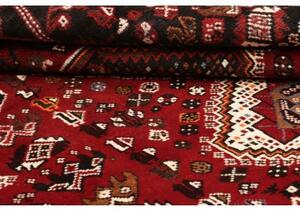 Tappeto Shiraz Stilizzato Rosso Scuro Marrone 167x261 Cm