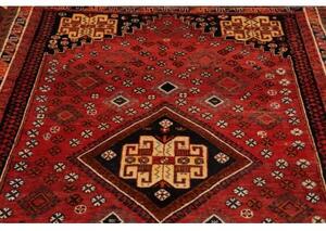 Tappeto Shiraz Fine Stilizzato Rosso Ruggine Nero Carbone 160x260 Cm