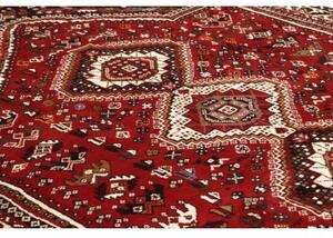 Tappeto Shiraz Stilizzato Rosso Scuro Marrone 167x261 Cm