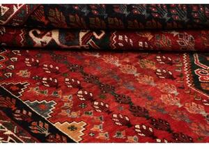 Tappeto Shiraz Stilizzato Rosso Scuro Nero 167x273 Cm