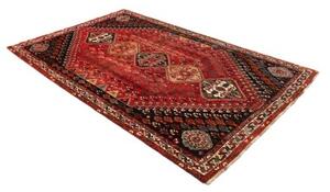 Tappeto Shiraz Stilizzato Rosso Scuro Nero 167x273 Cm