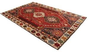 Tappeto Shiraz Stilizzato Rosso Blu Scuro 188x290 Cm