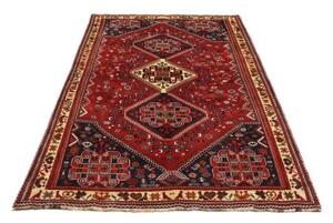 Tappeto Shiraz Stilizzato Rosso Blu Scuro 175x287 Cm