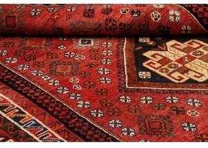 Tappeto Shiraz Fine Stilizzato Rosso Ruggine Nero Carbone 160x260 Cm